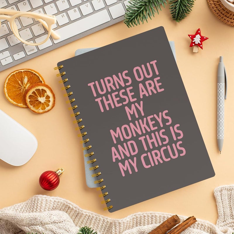 EKGJW Funny Notebooks for Work,Brown Aesthetic Journal, Funny Boss Day Gifts, Boss Gifts for Men Women, Funny Gifts for Boss, Boss Office Decor, Spiral Notebook 5.5x8.3 Inch - Image 4